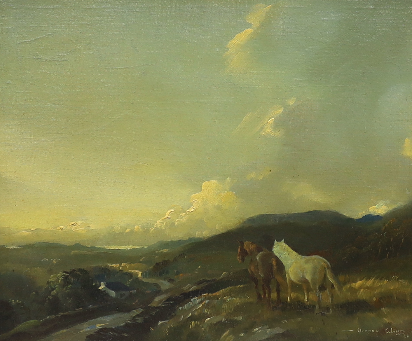 Vernon Ward (1905-1985), oil on canvas, 'The Passing Shower', signed, 51 x 61cm